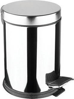 INDA Χαρτοδοχείο 5lt Luna Inox SS 430 Chrome Φ18xH25cm - 1924021R
