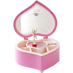Heart Shaped Dancing Ballerina Music Box Musical Jewelry Box
