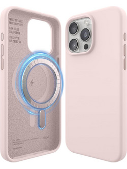 Elago Magnetic Silicone Case - Premium MagSafe Θήκη Σιλικόνης - Apple iPhone 15 Pro Max - Lovely Pink (ES15MSSC67PRO-LPK)