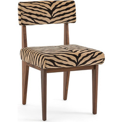 AM.PM Καρέκλα από Ξύλο Καρυδιάς με Animal Print Μ55xΠ46xΥ80cm