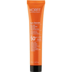 Korff Sun Secret Uniforming Fluid 02 Dark Αντηλιακή Κρέμα Προσώπου Αντιγηραντική με Χρώμα SPF50+ 50ml