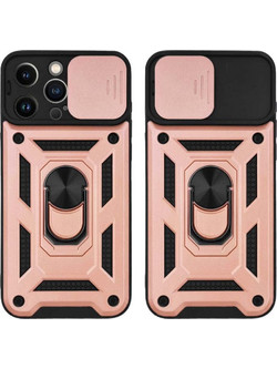 Sonique Ring Armor CamPro Back Cover Rose Gold (iPhone 13 Pro Max)