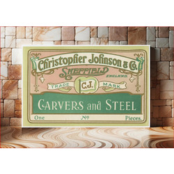 Πίνακας, Christopher Johnson & Co. : Sheffield, England : carvers and steel