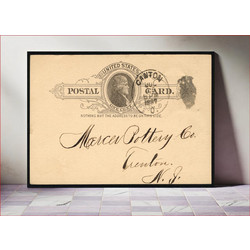 Πίνακας, 1c Thomas Jefferson with Canton, OH owl on postal card