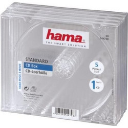 1x5 Hama CD Jewel-Case transparent 44748 (44748)