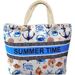 SUMMERtiempo Summer 622759 Υφασμάτινη Τσάντα Θαλάσσης Ώμου Μπλε