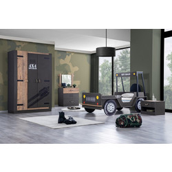 ΝΤΟΥΛΑΠΑ OFFROAD 131x60x200cm χρ.ΑΝΘΡΑΚΙ κωδ. 0552-4WAOF131OL