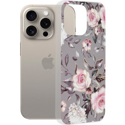 Techsuit Marble Series Back Cover Bloom of Ruth Gray (iPhone 15 Pro Max)
