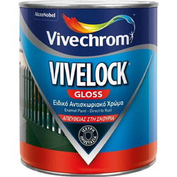 Vivechrom Vivelock Αντισκωριακό Διαλύτου Μετάλλου Μαύρο Gloss 0.75lt