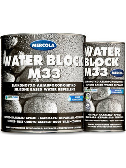 Mercola WATER BLOCK M33 Διαφανές Σιλικονούχο Ματ Αδιαβροχοποιητικό Διαλύτου για Πέτρες Μάρμαρα Τσιμέντο Πλακίδια Διαφανές 900ml+100ml δώρο