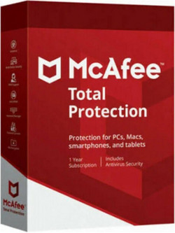 McAfee Total Protection για 3 Συσκευές και 1 Έτος Χρήσης (Ηλεκτρονική Άδεια)