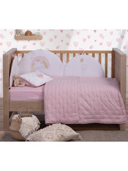Κουβερλί Shy Pink Αγκαλιάς 80x110 Nef-Nef Homeware