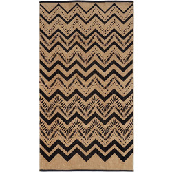 Lino Home Zigzage Πετσέτα Θαλάσσης Καφέ 86x160cm