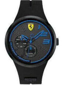 Ferrari Scuderia Ανδρικό Ρολόι με Μαύρο Καουτσούκ Λουράκι 0830395