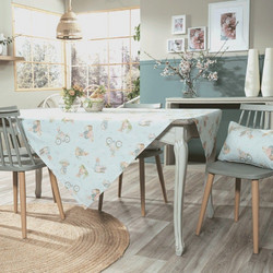 Καρέ Πασχαλινό Pastel Multi Teoran 90X90cm Βαμβάκι-Ακρυλικό