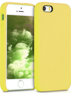 Back Cover Θήκη Λεπτής Σιλικόνης Matte για iPhone 5 Κίτρινο