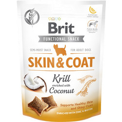 Brit Functional Snack Skin & Coat Krill & Coconut 150gr