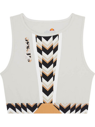 Ellesse Sizzle Cropped Vest Αθλητικό Μπουστάκι με Μέτρια Στήριξη Λευκό SRM13852-White