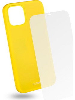 EGOBOO backcover for iPhone 12 Pro Max, Lime + Tempered Glass