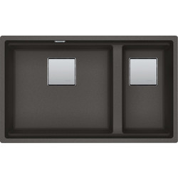 Franke Kubus 2 KNG 120 Υποκαθήμενος Νεροχύτης Γρανίτη Slate Grey 76x46cm