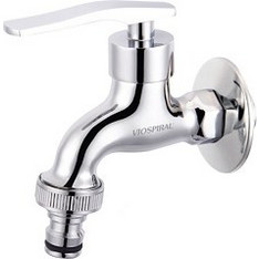 Viospiral Κάνουλα 1/2" Χρωμέ Μισόστροφη με Ροζέτα 39-2630