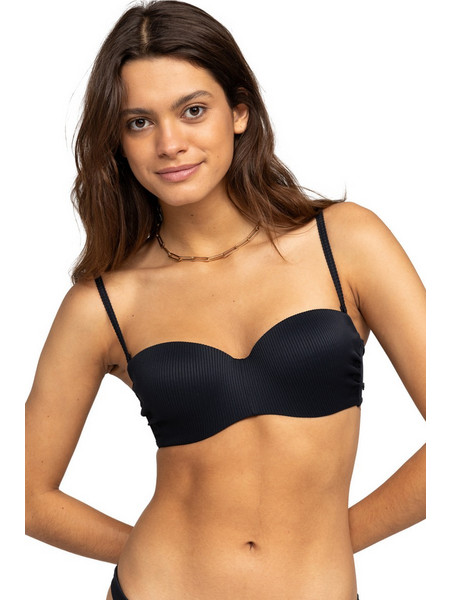 Roxy Love The Beach Vibe Bikini Top Strapless Μαύρο ERJX304695-KVJ0