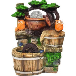 Διακοσμητικό Συντριβάνι Feng Shui - Resin craft bonsai running water ornament 04