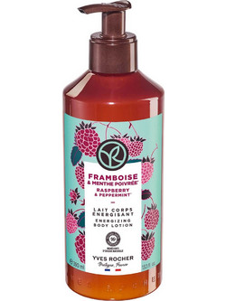 Yves Rocher Raspberry Peppermint Energizing Body Lotion 390ml