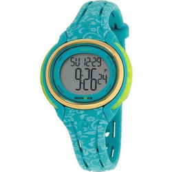 Timex Ironman Sleek Ψηφιακό Γυναικείο Ρολόι Χρονογράφος με Γαλάζιο Καουτσούκ Λουράκι TW5M03100