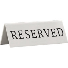 ΣΕΤ 5 τεμαχίων επιγραφή RESERVED πλαστική, 10 x 5 x 4 cm, SECURIT (1 ΣΕΤ)