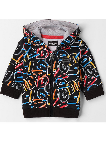 Ducati Ζακέτα Φούτερ Full Zip Hoodie GA632-00-6BAT-738517 Μαύρο Αγόρι