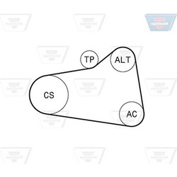 Optibelt Σετ Ιμάντων poly-V - 6 Pk 906KT1