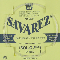 Savarez 523J G Yellow Χορδή Κλασικής Κιθάρας G Nylon Hard Tension