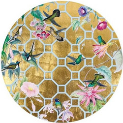 Σουπλά Στρογγυλό Hummingbirg In Gold Caspari (1 τεμάχιο)