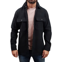 Jack & Jones Raymond Ανδρικό Πουκάμισο Βαμβακερό Μακρυμάνικο Κανονική Γραμμή Overshirt Μαύρο 12263645