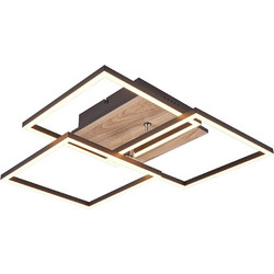 Φωτιστικό Οροφής - Τοίχου Πλαφονιέρα Mobile R62883135 Led 27W 6000K 39x42x10cm Walnut-Black RL Lighting