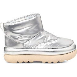 UGG Γυναικεία Μποτάκια Πλατφόρμα Ασημί Αδιάβροχα με Γούνα 1135151-MSLV