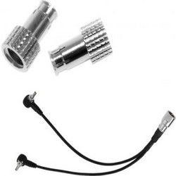 FME male to 2 x CRC9 male Jumper RG174 cable, 250mm