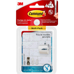 ΤΑΙΝΙΕΣ ΜΠΑΝΙΟΥ ΑΔΙΑΒΡΟΧΕΣ 3M COMMAND W17200 8τεμ. μικρού+4τεμ. μεσαίου+4τεμ.μεγάλου μεγέθους
