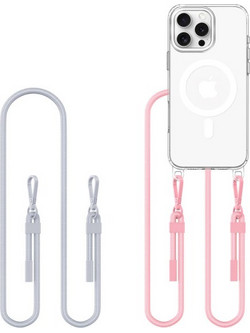 TECH-PROTECT FLEXAIR CHAIN MAG CASE IPHONE 16 PRO MAX grey pink backcover