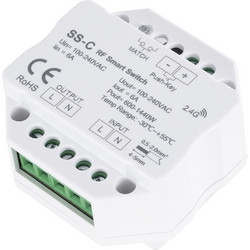 GLOBOSTAR(R) 73126 SKYDANCE SS-C NEXUS AC On/Off Switch Relay 1CH AC 100-240V 6A 1440W Max IP20 - RF 2.4GHz + Push Switch - M5.2xΠ5.2xΥ2.6cm