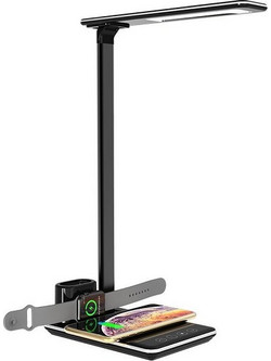 T400 Led Φωτιστικό Γραφείου με Ασύρματη Φόρτιση 5in1