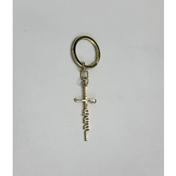 Μαρτυρικό Βάπτισης Μπρελόκ Χρυσός Σταυρός Αγάπη 25τμχ (8,5x2cm) | ΜΑΡ84ΜΠ, rin-mar84mp