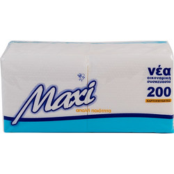 Maxi Χαρτοπετσέτες 200Τμχ 28x30cm