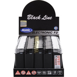 Atomic Ηλεκτρονικός F2 Black Line Αναπτήρας Συσκευασία 50 Τεμαχίων