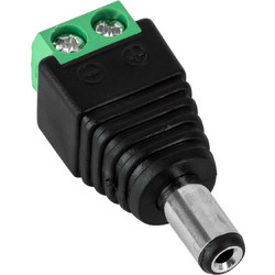 GloboStar(R) 70702 Βύσμα Τροφοδοσίας DC Αρσενικό - Male Jack Connector σε Κλέμα 5.5 x 2.1mm