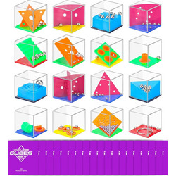 Gontence Pack of 16 Mini Games for Children with 16 Purple Bags