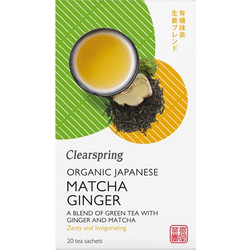 Clearspring Πράσινο Τσάι Matcha Τζίντζερ 20 Φακελάκια
