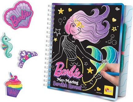 Lisciani Giochi Barbie Sketch Book Mer-Mazing Scratch Reveal - 12327