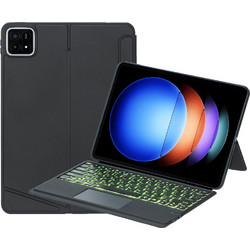 Θήκη με Touchpad Bluetooth Πληκτρολόγιο και Backlight Φωτισμό Xiaomi Pad 6S Pro 12.4 - Black - OEM